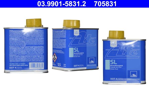 სამუხრუჭე სითხე ATE SL DOT-4 0,5L